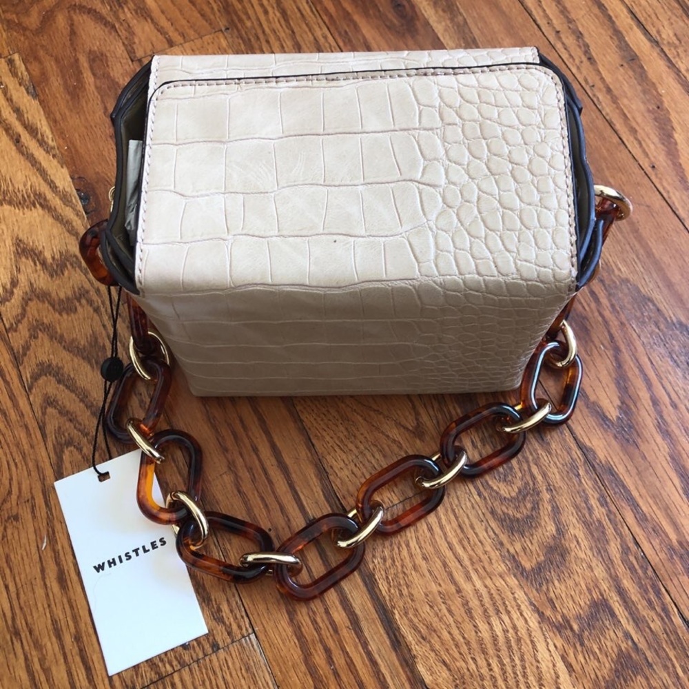 Box shaped whistles clutch new with tags